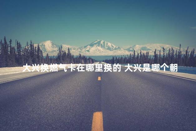 大兴换燃气卡在哪里换的 大兴是哪个朝代